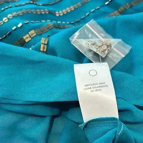 NWT KUT from the Kloth Women Blouse Sz XL Embellish Beaded Sheer Short Sleeve - Picture 10 of 10